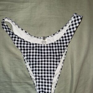 Black and White Checkered bikini bottoms